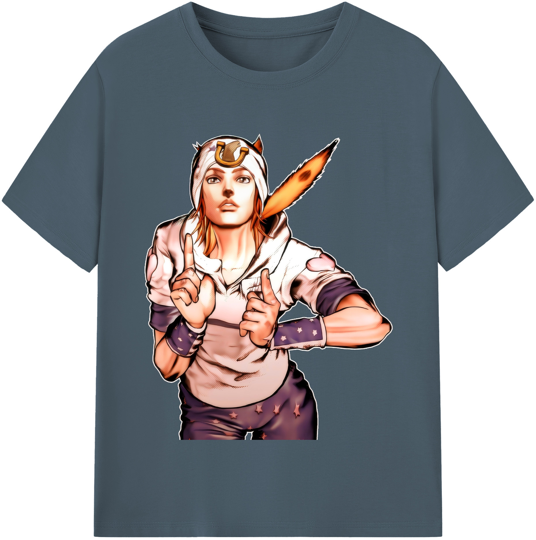 （画像用） ジョジョの奇妙な冒険 ジョナサン?ジョースター JoJo's Bizarre Adventure Jonathan Joestar 綿100％半袖Tシャツ（フロントプリント）